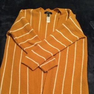 Mustard yellow stripped chunky sweater